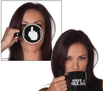 300mlCreative On Tore Päev Kohvi Kruus Keskmise Sõrme Naljakas Tass Kohvi Piima Tee Tassi Uudsus Kingitused