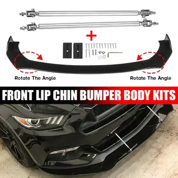 4TK Universaalne Auto esistange Lip Body Kit Spoiler Splitter ABS Kaitseraua Canard Huule Splitter Ford Jaoks Mustang Eest GT