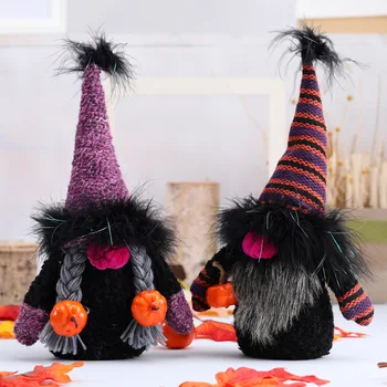 Uus Halloweeni Dekoratsioonid Kodu Lilla Kõrvitsa-Musta Elf Rudolf muutusid kääbus Nukud Ripatsid Paarid Meeste ja Naiste Nukud Kingitused